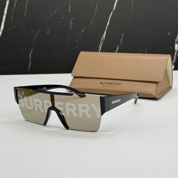 NEW BURBERRY BE4291 3001/G UNISEX SHIELD SUNGLASSES BURBERRY - Picture 1 of 10
